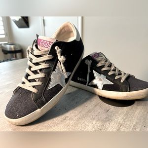 Golden Goose Superstar, Midnight blue w/ silver star, Size 37